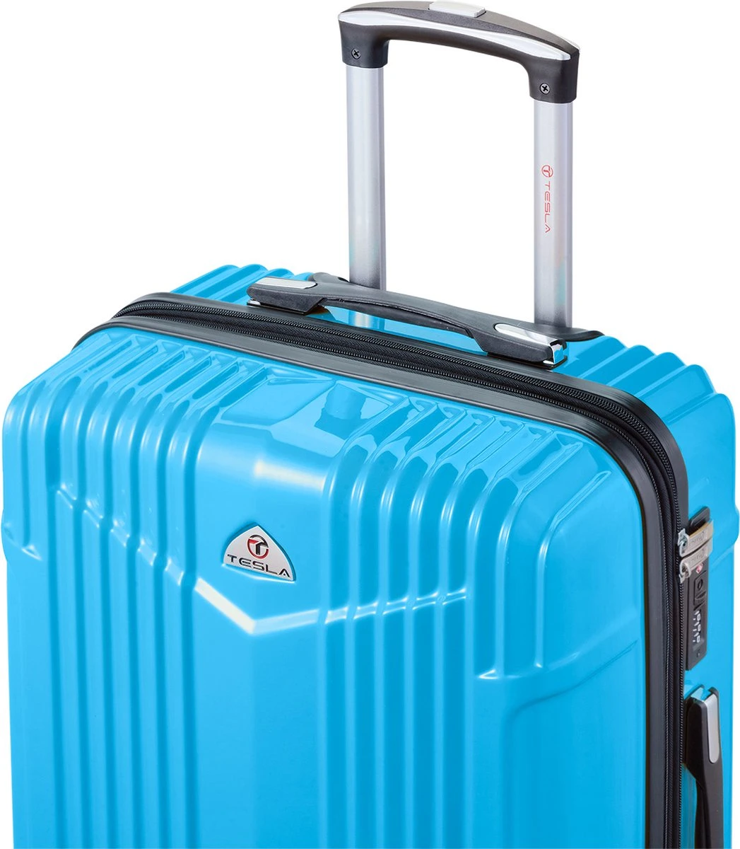 Tesla PC - Reiskoffer - 65 Cm - 4 Wielen - Licht Blauw 4 Tesla PC - Reiskoffer - 65 Cm - 4 Wielen - Licht Blauw - Afbeelding 4