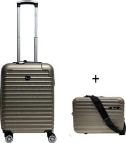 Benzi Barra - Set Van Handbagage Koffer + Beautycase - Champagne