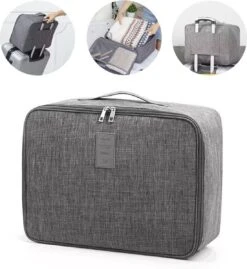 Merkloos TDR-Organiser Opbergtas-reistas Handbagage -Luxe Organizer Voor Kleren En Toiletartikelen -Grijs -Bagageopslag 1100x1200 2