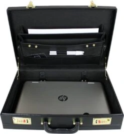 Attachékoffer Zwart - Kunstleer - Documentenkoffer - Attache Koffer Cijferslot - Laptopkoffer - Kantoor Koffer -Bagageopslag 1108x1200