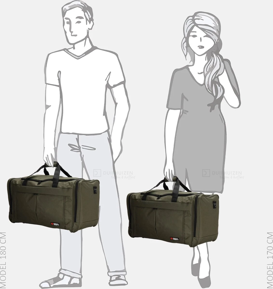 Enrico Benetti Amsterdam 35319 Reistas/sporttas M - Olijf Groen 11 Enrico Benetti Amsterdam 35319 Reistas/sporttas M - Olijf Groen - Afbeelding 11