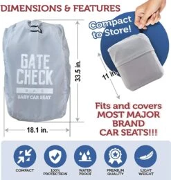 Bramble Reistas Voor Autostoeltje 86,4 Cm Polyester Grijs -Bagageopslag 1141x1200 3