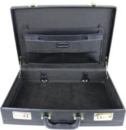 Attachékoffer Zwart - Kunstleer - Documentenkoffer - Attache Koffer Cijferslot - Laptopkoffer - Kantoor Koffer -Bagageopslag 1156x1200