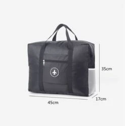 Merkloos Duurzame Reistas Voor Weekendjes Weg - Waterdicht - Met Handige Insteekvakken - Zwart -Bagageopslag 1195x1200 4