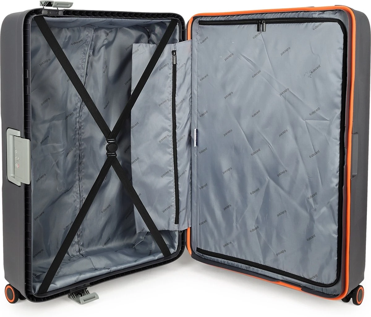 Decent Koffer / Trolley / Reiskoffer - 77 X 54.5 X 31.5 Cm - 116 Liter - Polypropyleen - Maat XL - On-Tour - Grijs 17 Decent Koffer / Trolley / Reiskoffer - 77 X 54.5 X 31.5 Cm - 116 Liter - Polypropyleen - Maat XL - On-Tour - Grijs - Afbeelding 17