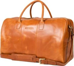NEGOTIA Delta - Leren Weekendtas - Leren Reistas - Duffel Bag - 100% Luxe Top-Grain Leer - Bruin -Bagageopslag 1200x1062 2