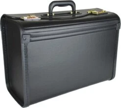 Pilotenkoffer Zonder Wiel - Kunstleer Zwart - Grote Piloten Koffer Met Laptopvak En Cijferslot - Kantoor Koffer - Werk Koffer -Bagageopslag 1200x1078