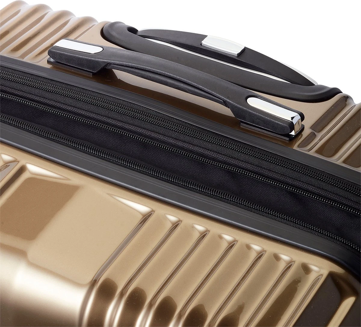 Tesla PC - Reiskoffer - 75 Cm - 4 Wielen - Goud 6 Tesla PC - Reiskoffer - 75 Cm - 4 Wielen - Goud - Afbeelding 6