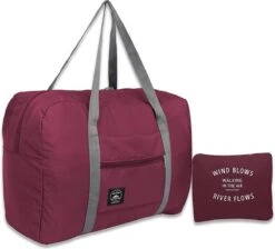 Merkloos Duffelbag - Reistas - Sporttas - Opvouwbare Reistas - Weekendtas - Rood