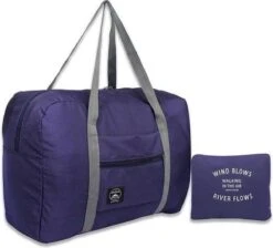 Merkloos Duffelbag - Reistas - Sporttas - Opvouwbare Reistas - Weekendtas - Donkerblauw