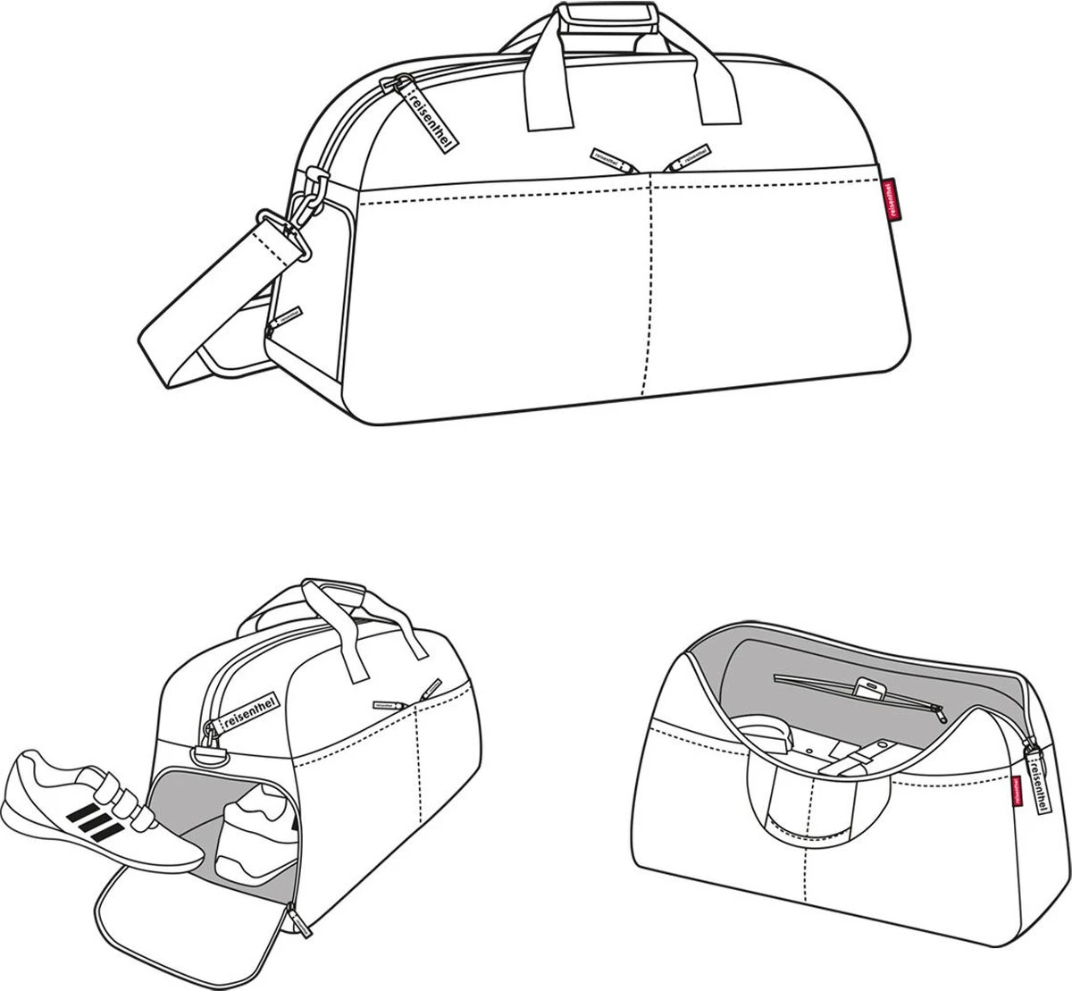 Reisenthel Overnighter Plus Reistas - 50L - Twist Silver Grijs 5 Reisenthel Overnighter Plus Reistas - 50L - Twist Silver Grijs - Afbeelding 5