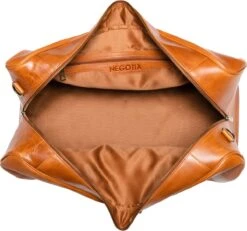 NEGOTIA Delta - Leren Weekendtas - Leren Reistas - Duffel Bag - 100% Luxe Top-Grain Leer - Bruin -Bagageopslag 1200x1121 1