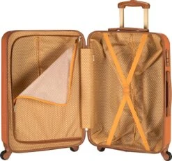 Princess Traveller Trendy Dots - Reiskoffer - Terra - M - 66cm -Bagageopslag 1200x1126