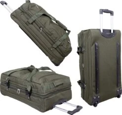 Travelsuitcase Atlanta - Stevige Trolley Tas - Groen - Handige Zakken - 80 Liter -Bagageopslag 1200x1135