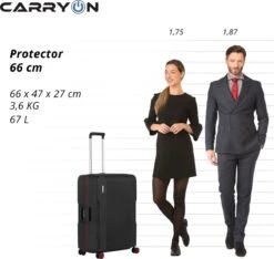 CarryOn Protector Luxe Reiskoffer - Trolley 66cm Met TSA-klikslot En OKOBAN - Ultrasterk - Zwart 12 CarryOn Protector Luxe Reiskoffer - Trolley 66cm Met TSA-klikslot En OKOBAN - Ultrasterk - Zwart -Bagageopslag 1200x1139 2