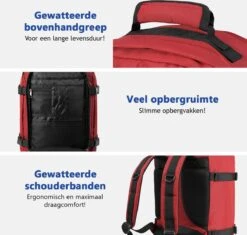 CabinMax Metz Reistas – Handbagage 20L – Rugzak – Schooltas - 40x25x20 Cm – Compact Backpack – Lichtgewicht – Oxide Rood 19 CabinMax Metz Reistas – Handbagage 20L – Rugzak – Schooltas - 40x25x20 Cm – Compact Backpack – Lichtgewicht – Oxide Rood -Bagageopslag 1200x1144 3