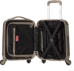 Decent Handbagage Koffer / Trolley / Reiskoffer - 42 Cm - 24 Liter - ABS - Maxi Air - Champagne -Bagageopslag 1200x1146