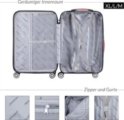 Monazana – Kofferset Exopack - 3-delig –TSA Slot – Wielen - Champagne -Bagageopslag 1200x1158 4