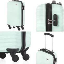TravelZ Horizon Handbagagekoffer - 54cm Handbagage Trolley Met Gevoerde Binnenkant - Mint -Bagageopslag 1200x1188