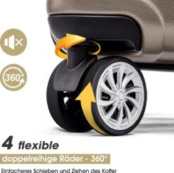 Merax 3-delig Kofferset Met TSA Slot - Trolleyset ABS 40L, 70L & 110 Liter - Goud 12 Merax 3-delig Kofferset Met TSA Slot - Trolleyset ABS 40L, 70L & 110 Liter - Goud -Bagageopslag 1200x1189 6