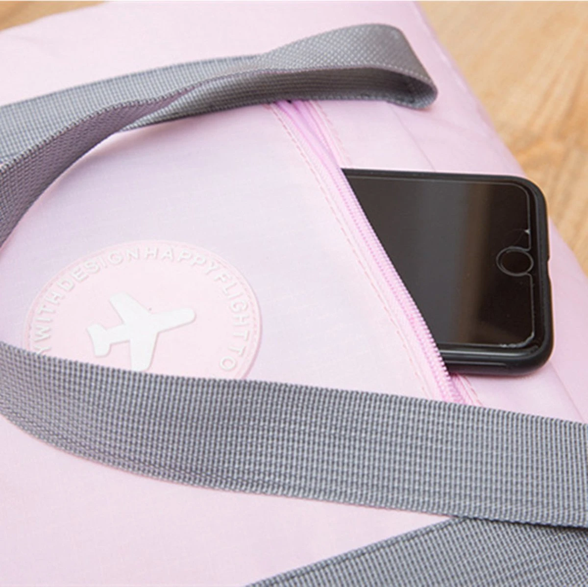 Merkloos TDR-Draagbare Opvouwbare Opbergtas -Handbagage Reistas-Weekendtas- Roze 10 Merkloos TDR-Draagbare Opvouwbare Opbergtas -Handbagage Reistas-Weekendtas- Roze - Afbeelding 10