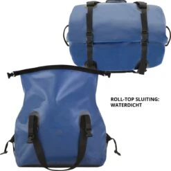 Dutch Mountains Reistas 40ltr – Waterdichte Duffelbag – Sporttas – Travelbag - Roll-top Sluiting – Blauw -Bagageopslag 1200x1198 14