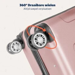 TRVLMORE Koffer - Handbagage - 54x36x20cm - 38L - Roségoud 16 TRVLMORE Koffer - Handbagage - 54x36x20cm - 38L - Roségoud -Bagageopslag 1200x1200 109