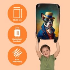 NoBoringSuitcases.com® Koffer - Hond - Kleding - Accessoires - Verf - Portret - Kinderen - Reiskoffer Met Wielen - Kinderkoffer - Fotokoffer - Past Binnen 55x40x20 Cm En 55x35x25 Cm - Trolley Handbagage Lichtgewicht -Bagageopslag 1200x1200 116