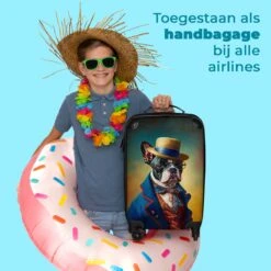 NoBoringSuitcases.com® Koffer - Hond - Kleding - Accessoires - Verf - Portret - Kinderen - Reiskoffer Met Wielen - Kinderkoffer - Fotokoffer - Past Binnen 55x40x20 Cm En 55x35x25 Cm - Trolley Handbagage Lichtgewicht -Bagageopslag 1200x1200 118