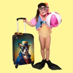 NoBoringSuitcases.com® Koffer - Hond - Kleding - Accessoires - Verf - Portret - Kinderen - Reiskoffer Met Wielen - Kinderkoffer - Fotokoffer - Past Binnen 55x40x20 Cm En 55x35x25 Cm - Trolley Handbagage Lichtgewicht -Bagageopslag 1200x1200 119