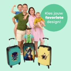 NoBoringSuitcases.com® Koffer - Hond - Kleding - Accessoires - Verf - Portret - Kinderen - Reiskoffer Met Wielen - Kinderkoffer - Fotokoffer - Past Binnen 55x40x20 Cm En 55x35x25 Cm - Trolley Handbagage Lichtgewicht -Bagageopslag 1200x1200 121