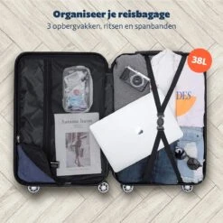 TRVLMORE Koffer - Handbagage - 54x36x20cm - 38L - Donkergroen 14 TRVLMORE Koffer - Handbagage - 54x36x20cm - 38L - Donkergroen -Bagageopslag 1200x1200 17