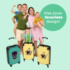 NoBoringSuitcases.com® Koffer - Slak - Helm - Racen - Kinderen - Past Binnen 55x40x20 Cm En 55x35x25 Cm - Handbagage - Trolley - Fotokoffer - Cabin Size - Print -Bagageopslag 1200x1200 202