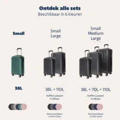 TRVLMORE Koffer - Handbagage - 54x36x20cm - 38L - Donkergroen 19 TRVLMORE Koffer - Handbagage - 54x36x20cm - 38L - Donkergroen -Bagageopslag 1200x1200 22