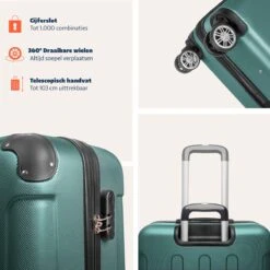 TRVLMORE Koffer - Handbagage - 54x36x20cm - 38L - Donkergroen 20 TRVLMORE Koffer - Handbagage - 54x36x20cm - 38L - Donkergroen -Bagageopslag 1200x1200 23