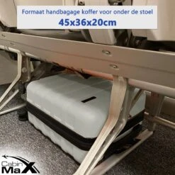 CabinMax Handbagage Koffer - Trolley 30L - Harde Reiskoffer - 45x36x20cm - Lichtgewicht - Groot Capaciteit - Wit -Bagageopslag 1200x1200 327