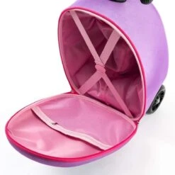 Kinderstep | Reiskoffer Met Wielen - FDBW - Koffer Kinderen | Paarse Eenhoorn | Step Met 3 Wielen - Bouncy Box 50 Kilo 40x20x25 Cm + Nekkussen Vliegtuig -Bagageopslag 1200x1200 379