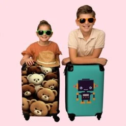 NoBoringSuitcases.com® Koffer - Knuffelbeer - Bruin - Design - Beer - Teddy - Trolley Op Wieltjes - Handbagagekoffer - Past Binnen 55x40x20 Cm En 55x35x25 Cm - Reiskoffers -Bagageopslag 1200x1200 392