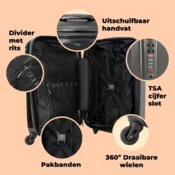 NoBoringSuitcases.com® Koffer - Beer - Rok - Ballet - Licht - Portret - Trolley Op Wieltjes - Reiskoffer - Past Binnen 55x40x20 Cm En 55x35x25 Cm - Handbagagekoffer - Fotokoffer -Bagageopslag 1200x1200 408