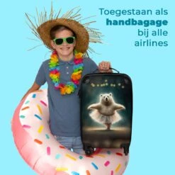NoBoringSuitcases.com® Koffer - Beer - Rok - Ballet - Licht - Portret - Trolley Op Wieltjes - Reiskoffer - Past Binnen 55x40x20 Cm En 55x35x25 Cm - Handbagagekoffer - Fotokoffer -Bagageopslag 1200x1200 409