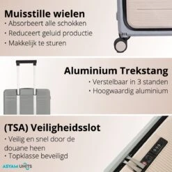 Asyam Units- Handbagage- Invouwbaar- Koffer- Koffer 38L- Spinner Wielen- TSA Slot- Lichtgewicht- Khaki -Bagageopslag 1200x1200 46