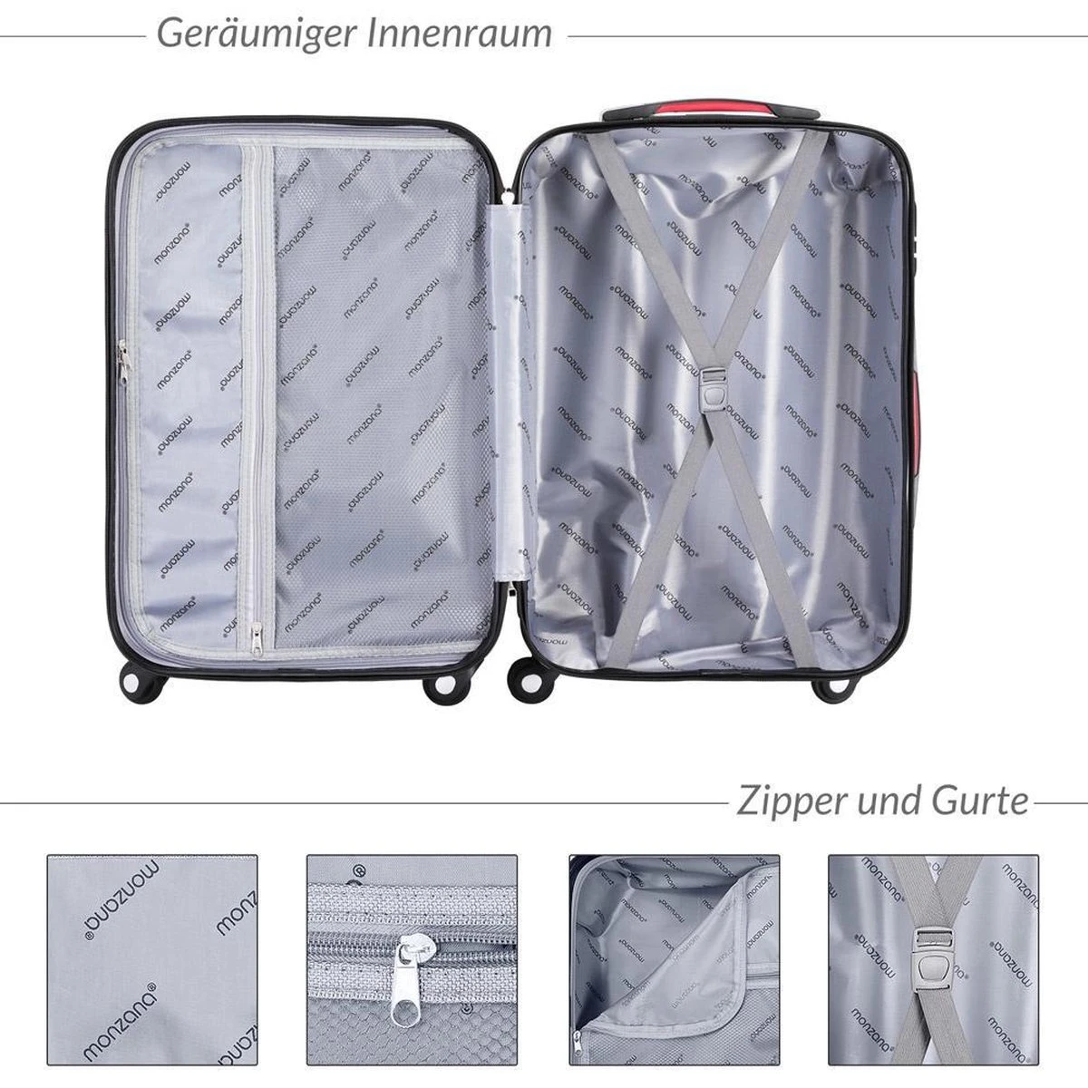 Monzana Hard Case Koffer Baseline XL Zwart 5 Monzana Hard Case Koffer Baseline XL Zwart - Afbeelding 5