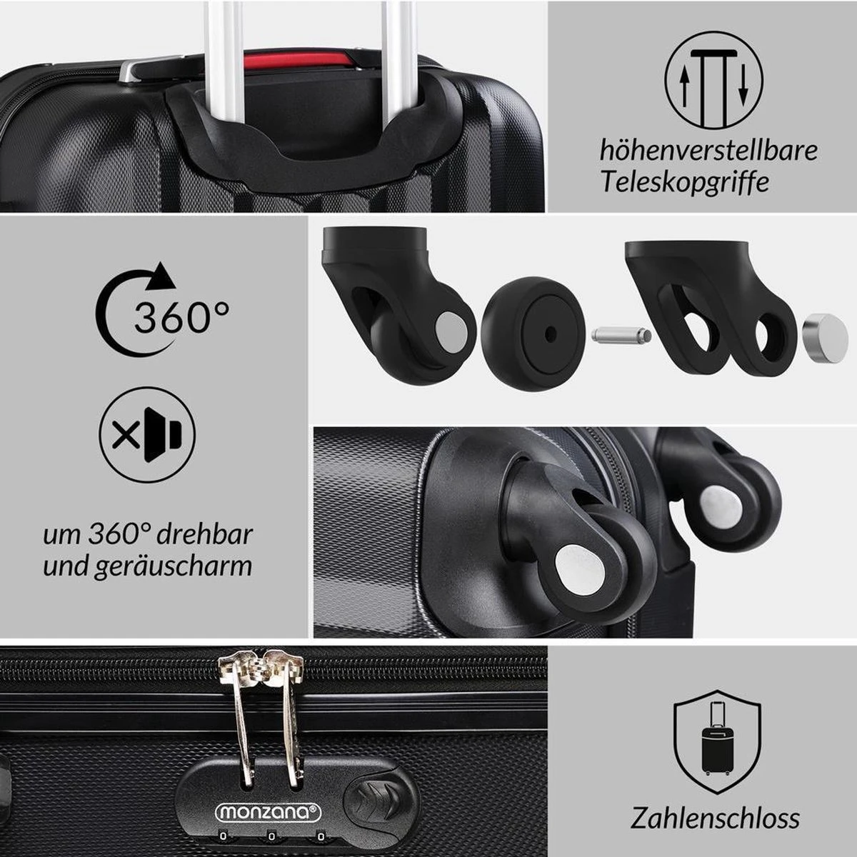 Monzana Hard Case Koffer Baseline XL Zwart 6 Monzana Hard Case Koffer Baseline XL Zwart - Afbeelding 6