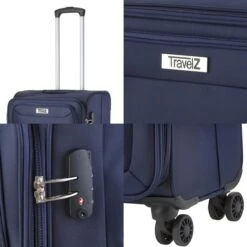Travelz Softspinner TSA Reiskoffer 67cm - Zachte Reiskoffer Met Expander - Blauw 11 Travelz Softspinner TSA Reiskoffer 67cm - Zachte Reiskoffer Met Expander - Blauw -Bagageopslag 1200x1200 521