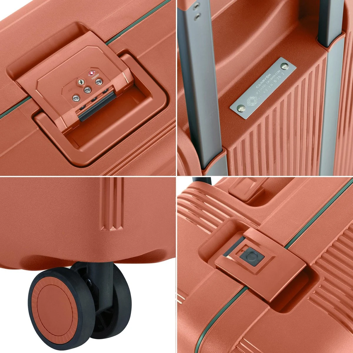 CarryOn Protector Luxe Grote Reiskoffer - Trolley 77cm Met TSA-klikslot - Ultrasterk - Terra 3 CarryOn Protector Luxe Grote Reiskoffer - Trolley 77cm Met TSA-klikslot - Ultrasterk - Terra - Afbeelding 3