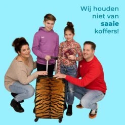 NoBoringSuitcases.com® Koffer Groot - Tijger - Wilde Dieren - Tijgerprint - Design - Trolley Koffer Met TSA-slot - Met Wielen - 90 Liter - Reiskoffer - 66 Cm -Bagageopslag 1200x1200 563