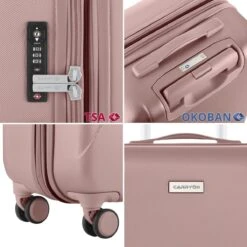 CarryOn Skyhopper Reiskoffer - 68.5cm TSA Trolley Met Expander En OKOBAN - Roze -Bagageopslag 1200x1200 573