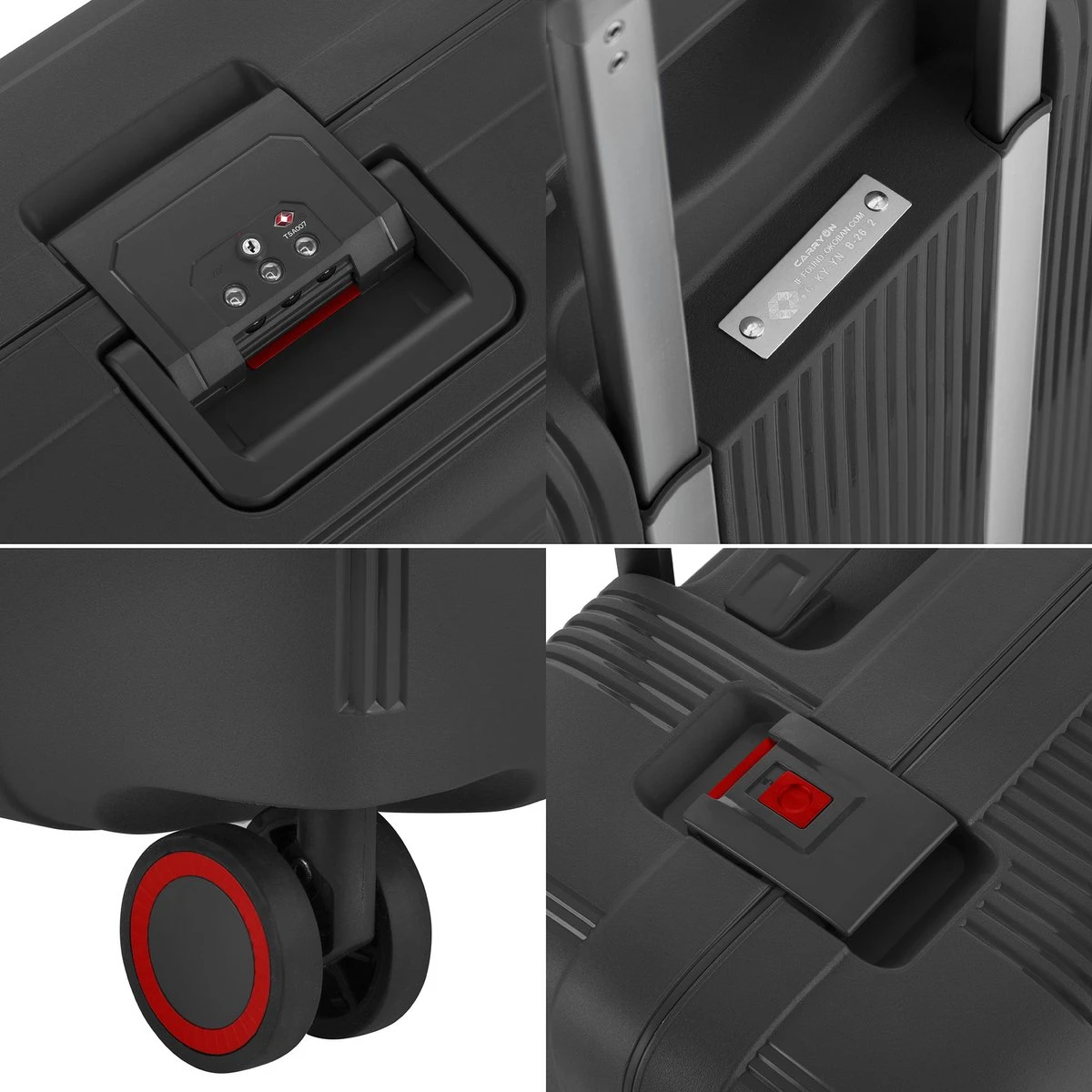 CarryOn Protector Luxe Grote Reiskoffer - Trolley 77cm Met TSA-klikslot - Ultrasterk - Zwart 4 CarryOn Protector Luxe Grote Reiskoffer - Trolley 77cm Met TSA-klikslot - Ultrasterk - Zwart - Afbeelding 4