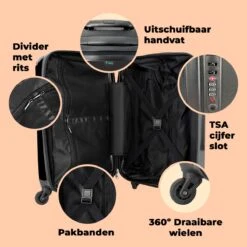 NoBoringSuitcases.com® Koffer Groot - Gaming - Quotes - Neon - Gaming Diva - Vrouwen - Trolley Koffer Met TSA-slot - Met Wielen - 90 Liter - Reiskoffer - 66 Cm -Bagageopslag 1200x1200 670