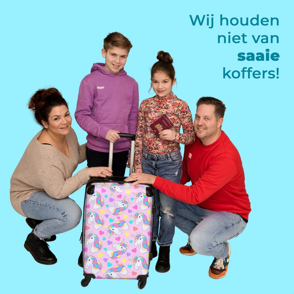 NoBoringSuitcases.com® Koffer Groot - Eenhoorn - Meisje - Patroon - Hartje - Trolley Koffer Met TSA-slot - Met Wielen - 90 Liter - Reiskoffer - 66 Cm 5 NoBoringSuitcases.com® Koffer Groot - Eenhoorn - Meisje - Patroon - Hartje - Trolley Koffer Met TSA-slot - Met Wielen - 90 Liter - Reiskoffer - 66 Cm - Afbeelding 5